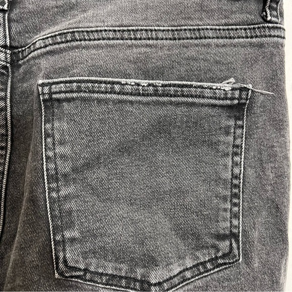 Free People Womens Clean girlfriend Straight leg Jens Size 27S Gray Raw Hem fade - Picture 6 of 14